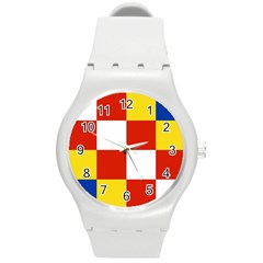 Antwerp Flag Round Plastic Sport Watch (m) by tony4urban