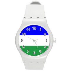 Ladinia Flag Round Plastic Sport Watch (m) by tony4urban