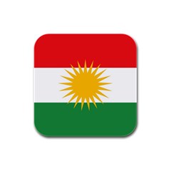 Kurdistan Flag Rubber Square Coaster (4 Pack) by tony4urban