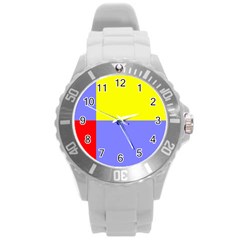 Nitriansky Flag Round Plastic Sport Watch (l) by tony4urban