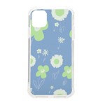 Daisy Flowers Pastel Green White Blue  iPhone 11 TPU UV Print Case Front