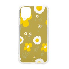 Daisy Flowers Yellow White Olive  Iphone 11 Tpu Uv Print Case by Mazipoodles