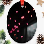 Love Valentine s Day Oval Ornament (Two Sides) Back