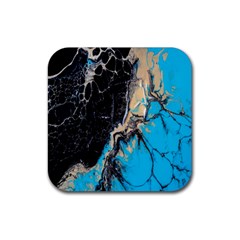 Mixing Acrylic Paints Rubber Coaster (square) by artworkshop