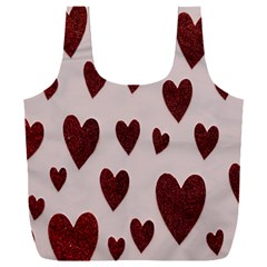 Valentine Day Heart Love Pattern Full Print Recycle Bag (xxxl) by artworkshop