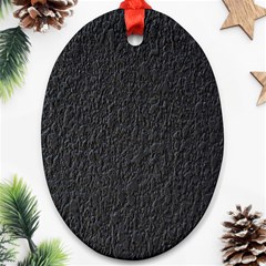 Black Wall Texture Oval Ornament (two Sides) by artworkshop