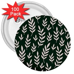 Leaves Foliage Plants Pattern 3  Buttons (100 Pack)  by Ravend