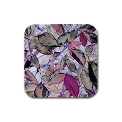 Leaves  Rubber Square Coaster (4 Pack) by DinkovaArt