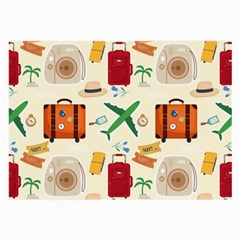 Suitcase Tickets Plane Camera Large Glasses Cloth by Ravend