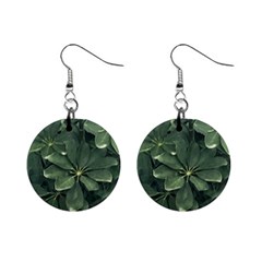 Leaves Closeup Background Photo1 Mini Button Earrings by dflcprintsclothing