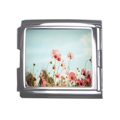 Cosmos Flower Blossom In Garden Mega Link Italian Charm (18mm) by artworkshop