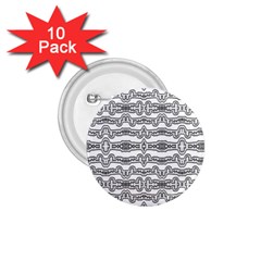 Black And White Tribal Print Pattern 1 75  Buttons (10 Pack) by dflcprintsclothing