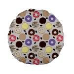 Donuts! Standard 15  Premium Flano Round Cushions Front