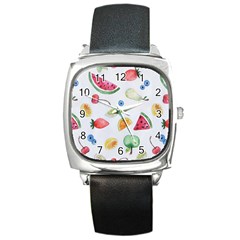 Fruit! Square Metal Watch by fructosebat