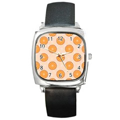 Orange Slices! Square Metal Watch by fructosebat