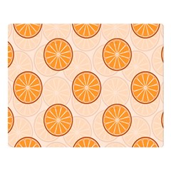 Orange Slices! One Side Premium Plush Fleece Blanket (large) by fructosebat