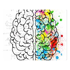 Brain-mind-psychology-idea-drawing One Side Premium Plush Fleece Blanket (large) by Jancukart