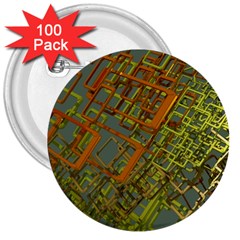 Art 3d Windows Modeling Dimension 3  Buttons (100 Pack)  by Ravend