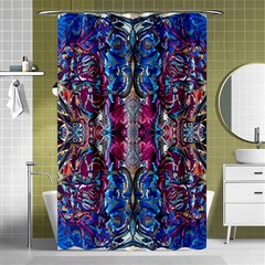 Abstract Blend Repeats Shower Curtain 48  X 72  (small)  by kaleidomarblingart