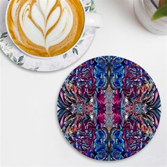 Abstract Blend Repeats Uv Print Round Tile Coaster by kaleidomarblingart