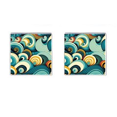 Waves Cufflinks (square) by fructosebat