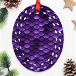 Purple Scales! Oval Filigree Ornament (Two Sides) Front