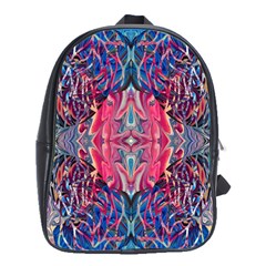 Abstract Arabesque School Bag (large) by kaleidomarblingart