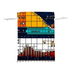 Abstract Statistics Rectangles Classification Lightweight Drawstring Pouch (m) by Pakemis