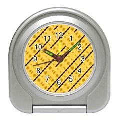 Background Yellow Background Travel Alarm Clock by Ravend