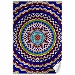 Kaleidoscope Geometric Circles Mandala Pattern Canvas 24  X 36  by Jancukart