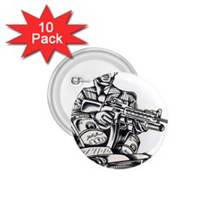 Scarface Movie Traditional Tattoo 1 75  Buttons (10 Pack) by tradlinestyle