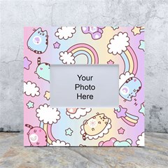 Pusheen Carebears Bears Cat Colorful Cute Pastel Pattern White Box Photo Frame 4  X 6  by Sapixe