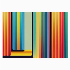 Colorful Rainbow Striped Pattern Large Glasses Cloth by Uceng