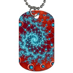 Fractal Pattern Background Dog Tag (two Sides) by Uceng