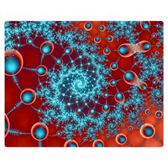 Fractal Pattern Background One Side Premium Plush Fleece Blanket (medium) by Uceng