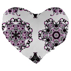 Frame Border Picture Frame Large 19  Premium Heart Shape Cushions by Uceng