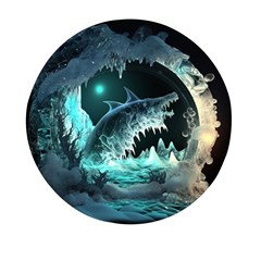 Sculpture Dinosaur Shark Frozen Winter Fantasy Mini Round Pill Box (pack Of 3) by Ravend