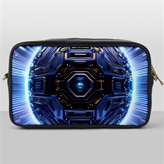 Ai Generated Digital Technology Computer Internet Toiletries Bag (one Side) by Ravend