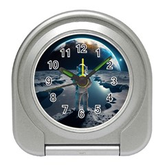 Ai Generated Space Astronaut Universe Moon Earth Travel Alarm Clock by Ravend