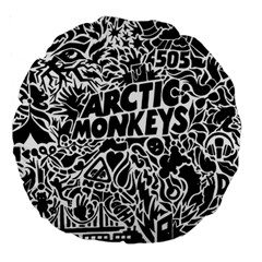 Arctic Monkeys Digital Wallpaper Pattern No People Creativity Large 18  Premium Round Cushions by Sudhe