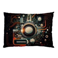 Illustrations Technology Robot Internet Processor Pillow Case (two Sides) by Ravend