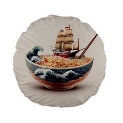 Ai Generated Noodles Pirate Chinese Food Food Standard 15  Premium Flano Round Cushions by danenraven