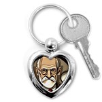 Ai Generated Psychotherapist Psychology Therapy Key Chain (Heart) Front