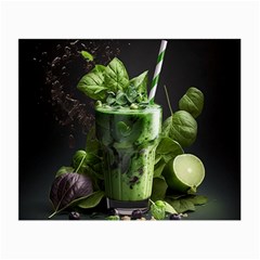 Ai Generated Drink Spinach Smooth Apple Ginger Small Glasses Cloth by danenraven