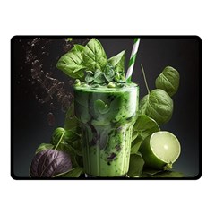 Ai Generated Drink Spinach Smooth Apple Ginger One Side Fleece Blanket (small) by danenraven