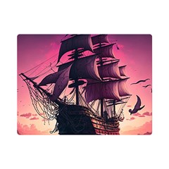 Ship Pirate Adventure Landscape Ocean Sun Heaven One Side Premium Plush Fleece Blanket (mini) by danenraven