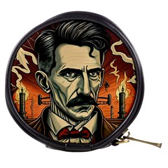 Ai Generated Nikola Tesla Tesla Nikolas Electricity Mini Makeup Bag by danenraven