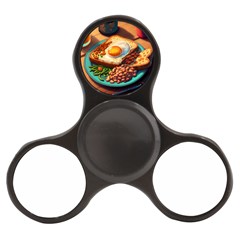 Ai Generated Breakfast Egg Beans Toast Plate Finger Spinner by danenraven