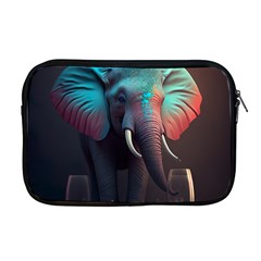 Ai Generated Elephant Tusks Trunk Wildlife Africa Apple Macbook Pro 17  Zipper Case by danenraven