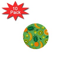 Fruit Tropical Pattern Design Art Pattern 1  Mini Buttons (10 Pack)  by Ravend